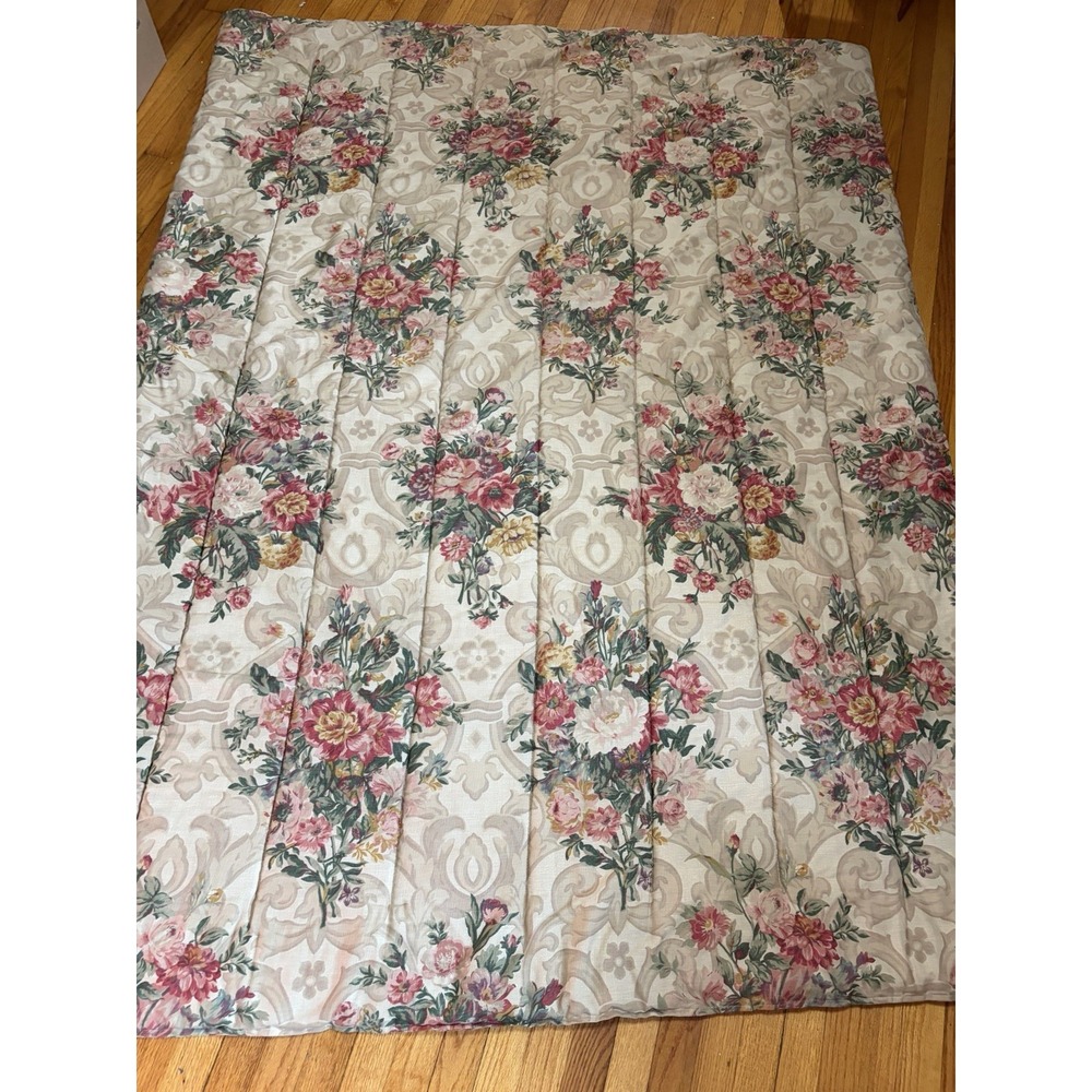 Vintage Ralph Lauren Elsa Grasslands Floral Yellow Floral Twin Comforter